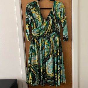 Maggy London faux wrap dress